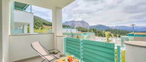Balcony with mountain view
