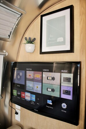 Airstream has dedicated Starlink internet, and apple tv to stream your accounts.