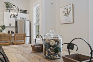 Dining Room Table, looking into kitchen