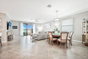 Large living and dining area