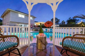 Welcome to this stunning oasis that comes alive at night!