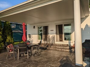 Lakeside covered patio