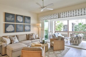 Relax in the Tranquil Living Room & Outdoor Lanai.
