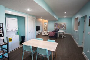 Kitchen table and Washer/Dryer area