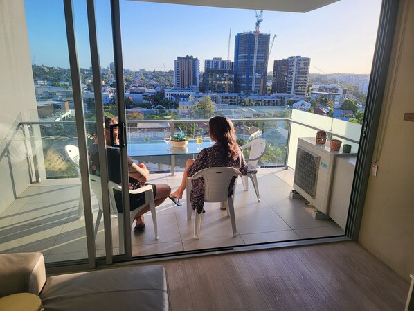 Enjoy a drink on the balcony
