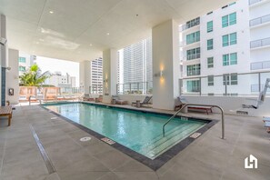 The pool at the complex