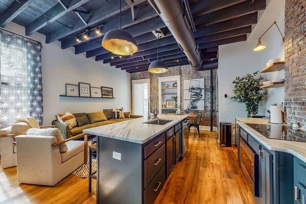 Welcome to our newly remodeled living room! It's the perfect spot to spend quality time with family and friends.