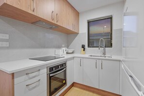The kitchen has everything you need to cook up a delicious meal.