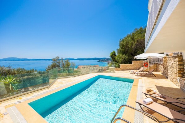 Beautiful villa with private pool and terrace with panoramic sea views