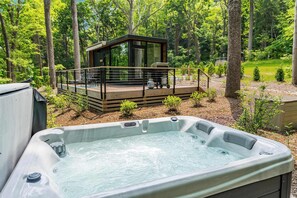 Relax in the hot tub after a long day