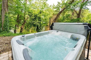 Enjoy our outdoor hot tub!