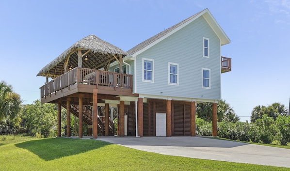 Front of the house and deck