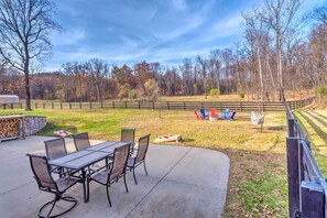 Patio | Outdoor Dining Area | 2-Story Home