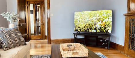 Living room with smart TV