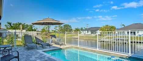Cape Coral Vacation Rental | 3BR | 2BA | 1 Step Required | 1,400 Sq Ft
