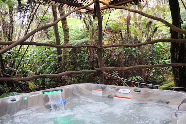 Outdoor spa tub