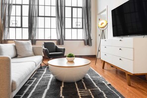 Vibrant and cozy living area