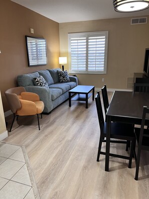 Living room with sofa bed