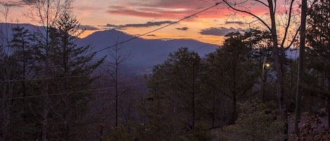 Late fall sunset view from the deck