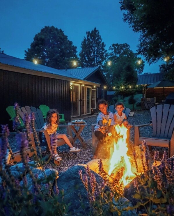 Tell stories around the campfire or recap that day's adventure