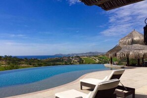 Lounging by the pool