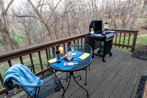 Private Deck with Wooded Backdrop