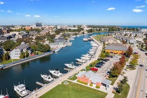 Aerial view of the Harbor side of our building