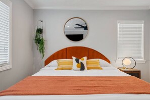 Cozy and comfortable bedroom, designed for a restful and relaxing stay