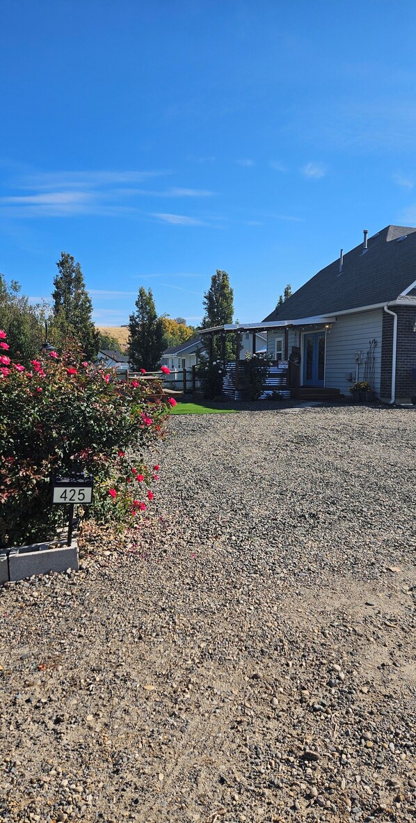 Welcome to Snowy Owl Retreats!  You have this huge parking area for your own use