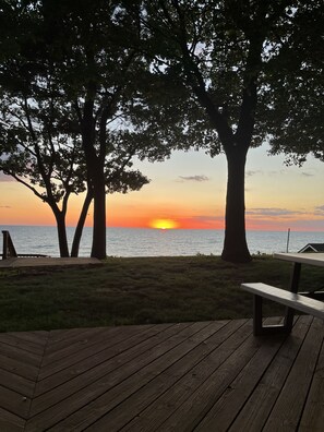 Patio sunset view