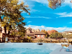 Outdoor spa tub