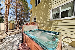 Relax in the hot tub after a long day of exploring Big Bear. 