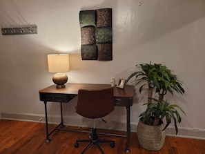 Desk area for working from home
