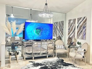75” TV in Living Room