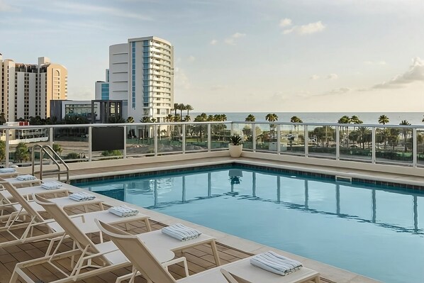 Rooftop Pool with Loungers