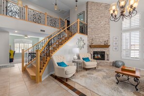 Formal living room with Stairs 