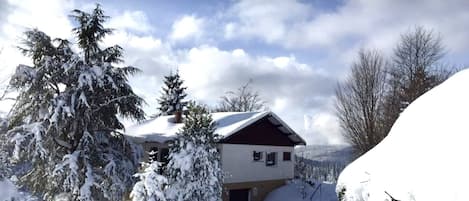 le chalet en hiver 