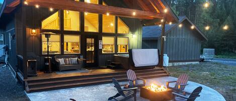 Cozy up around the fire pit.