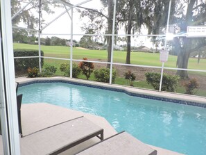 View from pool across the fairway