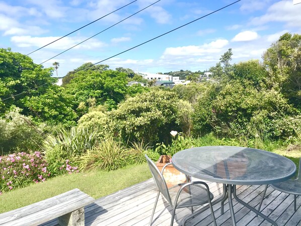 Front deck facing village 