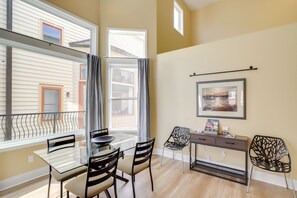 Dining Area | 1,117 Sq Ft | Balcony Access