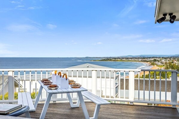 Ocean & beach views await you in your outdoor entertaining area a great place for summer evenings. Overlooking the pool and deck area is a perfect way to relax. This oasis also has a covered deck area with dining table for 8 people perfect for a BBQ.