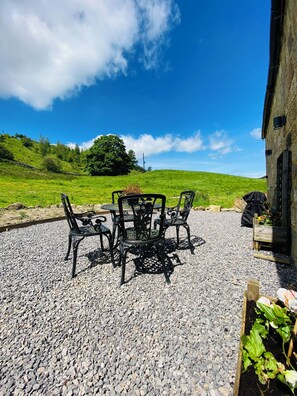 Patio area over looking the Paddock