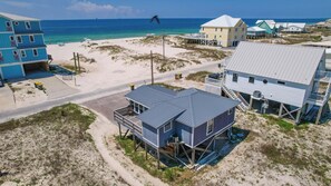 Notice- a home has been built on the lot next to the blue house.