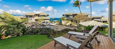 Kapalua Bay Villas #11G4 - Ocean View Lounging Lanai - Parrish Maui