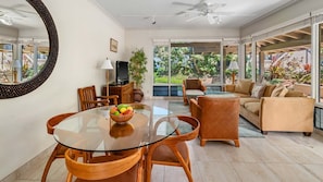 Kapalua Bay Villas #12G5 - Dining & Living Rooms - Parrish Maui