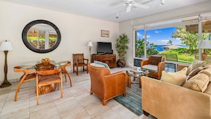 Kapalua Bay Villas #12G5 - Living & Dining Rooms - Parrish Maui