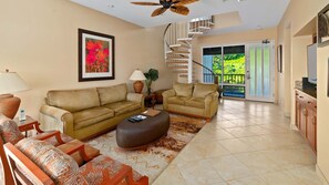 Kapalua Bay Villas #17B2 - Living Room & Entry Entry - Parrish Maui