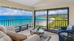 Kapalua Bay Villas #21B2 - Oneloa Beach View Seating Area - Parrish Maui