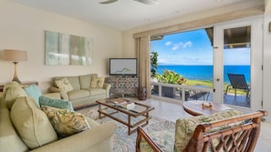 Kapalua Bay Villas #21G5 - Ocean View Living Room - Parrish Maui